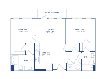 2 bedroom 2 bath B at The Glover House, Washington