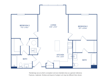 2 bed 2 bath C at The Glover House, Washington, Washington