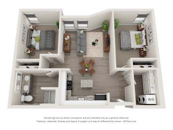  Floor Plan 2 Bedroom
