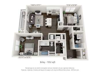  Floor Plan Briley - 2x2
