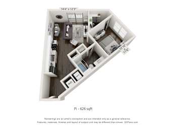  Floor Plan Pi - 1x1