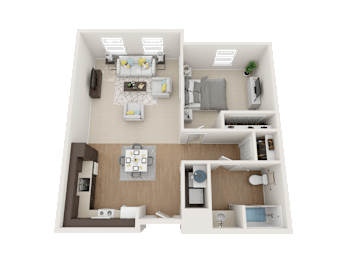  Floor Plan 1 Bedroom B