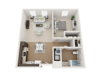  Floor Plan 1 Bedroom C