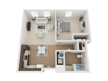  Floor Plan 1 Bedroom D