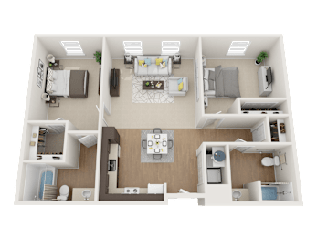  Floor Plan 2 Bedroom A
