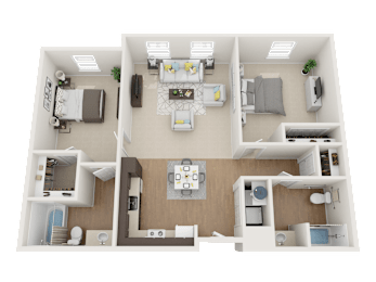  Floor Plan 2 Bedroom C