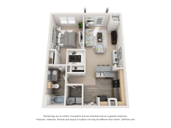 Swanky Floor Plan at Artisan Apartments & Shops, Texas
