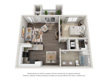 One Bedroom Apartment Floorplan