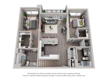 Walker Designed Floor Plan at CityWay, Indiana