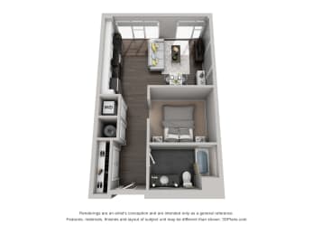 S1 Floor Plan at CityWay, Indianapolis, Indiana