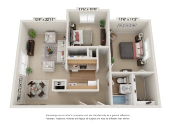 RH2A Floor Plan at Rose Hill Estates, Connecticut, 06360