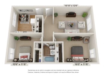 RH2A Floor Plan at Rose Hill Estates, Connecticut