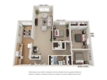 RH3A Floor Plan at Rose Hill Estates, Norwich