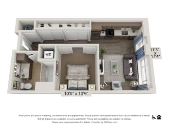 Floor Plan  Solitude-Studio-Upgraded