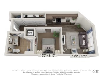 Floor Plan  West-Snowbird-Studio-Upgrade