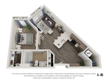 Floor Plan  Asher_1BD