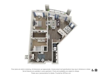 Floor Plan  Bryant-2BD-Upgrade