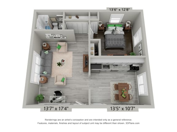 Encore 1 Bed 1 Bath Flat at Encore 99, Connecticut