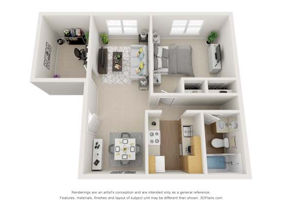 1 Bed 1 Bath + Den 1 Bed 1 Bath + Den at Bradley Square, North Charleston, 29406