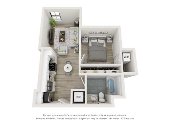 The Park Floor Plan at Circ Apartments in Richmond, VA 23220