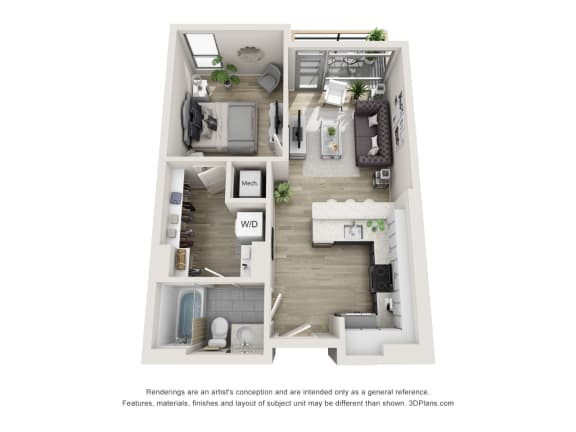 The Haxell Floor Plan at an Art Museum at The Locks Tower in Richmond, Virginia