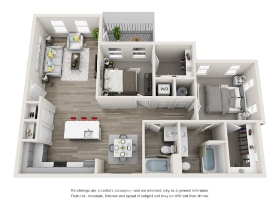 B2.1 Floor Plan at Proximity Apartments, Charleston, SC