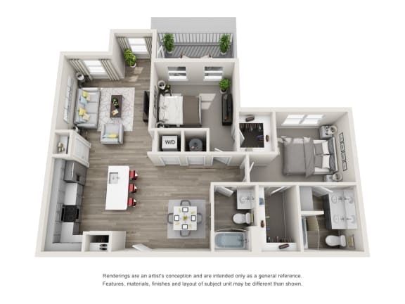 B2.4 Floor Plan at Proximity Apartments, Charleston, SC, 29414