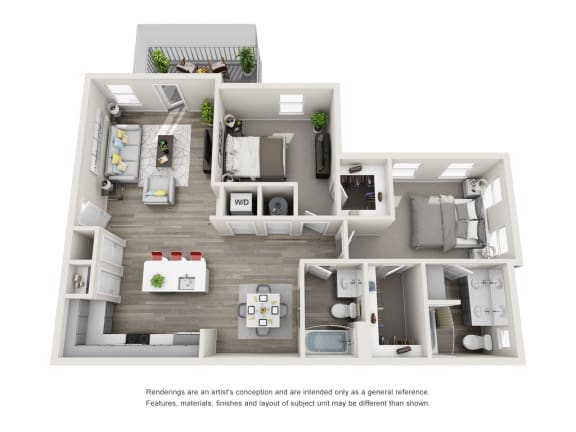 B3.1 Floor Plan at Proximity Apartments, South Carolina, 29414