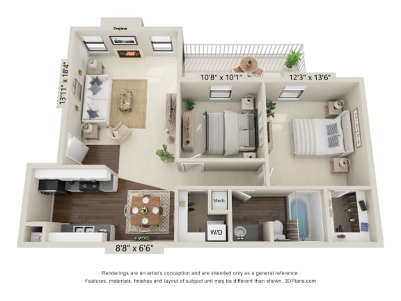 a 1 bedroom floorplan is shown in this image
