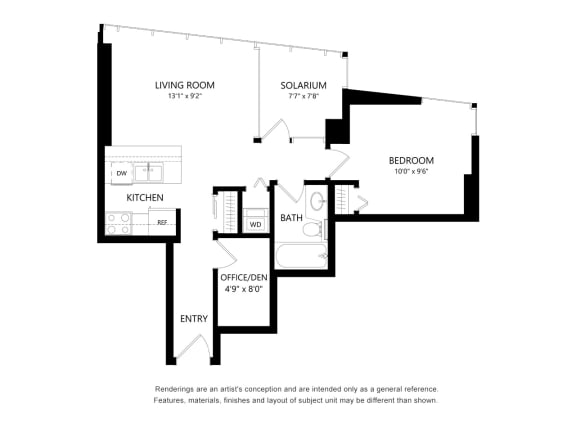 One Bedroom Floor Plan