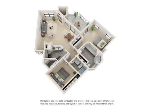 B5_Floor plan in apartments near houston tx