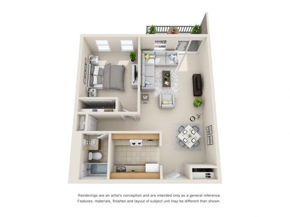 Floor Plan  1 Bed 1 Bath Floor Plan at COVE West Hartford, West Hartford, CT