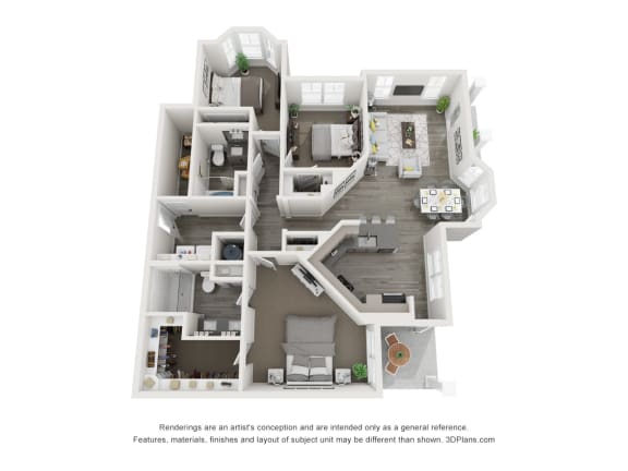 Floor Plan  Five810 Southlands Apartments Emerald Floor Plan