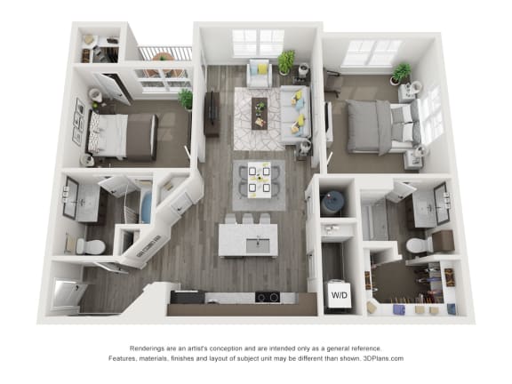 Floor Plan  Five810 Southlands Apartments Satin Floor Plan
