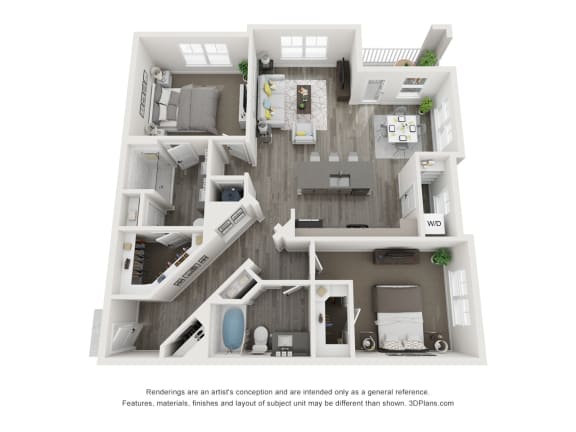 Floor Plan  Five810 Southlands Apartments Charmeuse Floor Plan