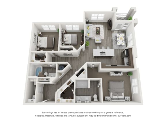 Floor Plan  Five810 Southlands Apartments Cashmere Floor Plan
