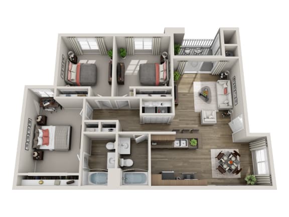 Barcelona - 3 bed 2 bath - 1335 sqft