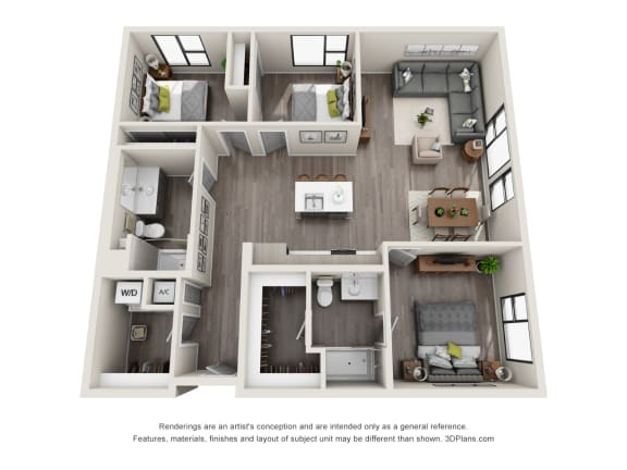 Unit C1 at Topaz Apartments, California