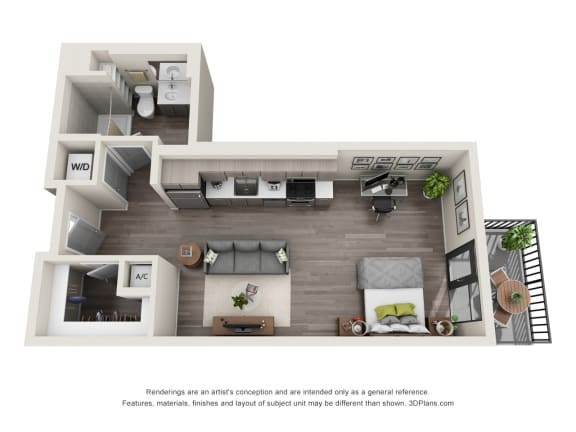 Unit S3 at Topaz Apartments, Los Angeles, California