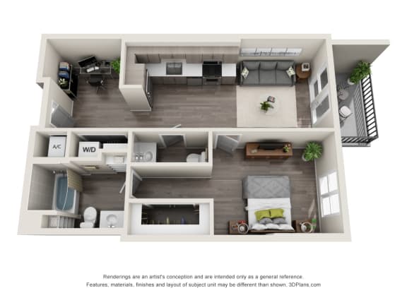 1 bedroom 1 bathroom apartment
