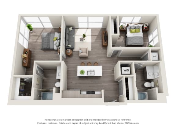 2 bedroom 2 bath