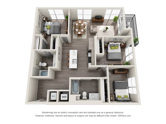 3-bedroom 2 bath