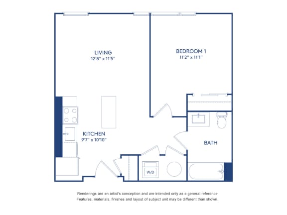 1 bed 1 bath E at The Glover House, Washington
