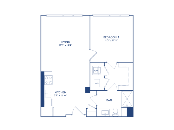 1 bed 1 bath R at The Glover House, Washington, 20007