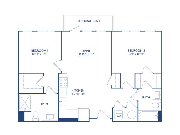 2 bedroom 2 bath B at The Glover House, Washington