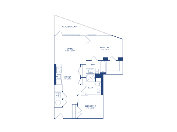 2 bedroom 2 bath D at The Glover House, Washington, 20007