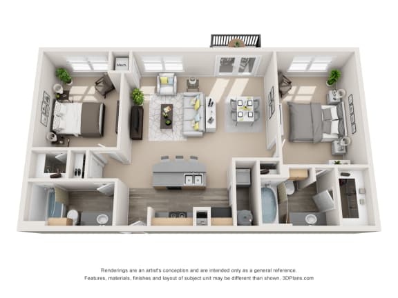 B3_Royal Floor Plan B3_Royal Floor Plan at Artisan Apartments & Shops, Austin, TX
