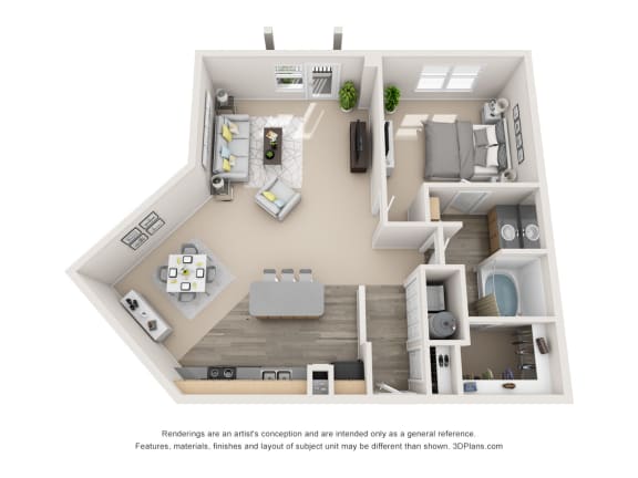Luxor Floor Plan Luxor Floor Plan at Artisan Apartments & Shops, Austin, TX 78729