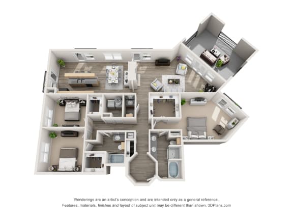 Penthouse Floor Plan Penthouse Floor Plan at Artisan Apartments & Shops, Austin, TX