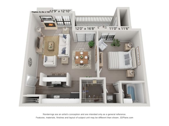 champions north dallas a1 floor plan 1 bed 1 bath